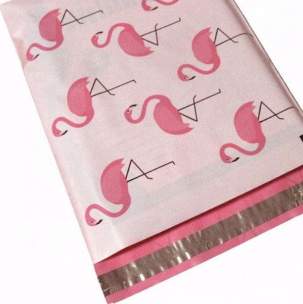 Compostable Bio-based starch pink poly mailers
