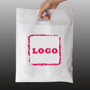 die cut handle plastic bags with logo