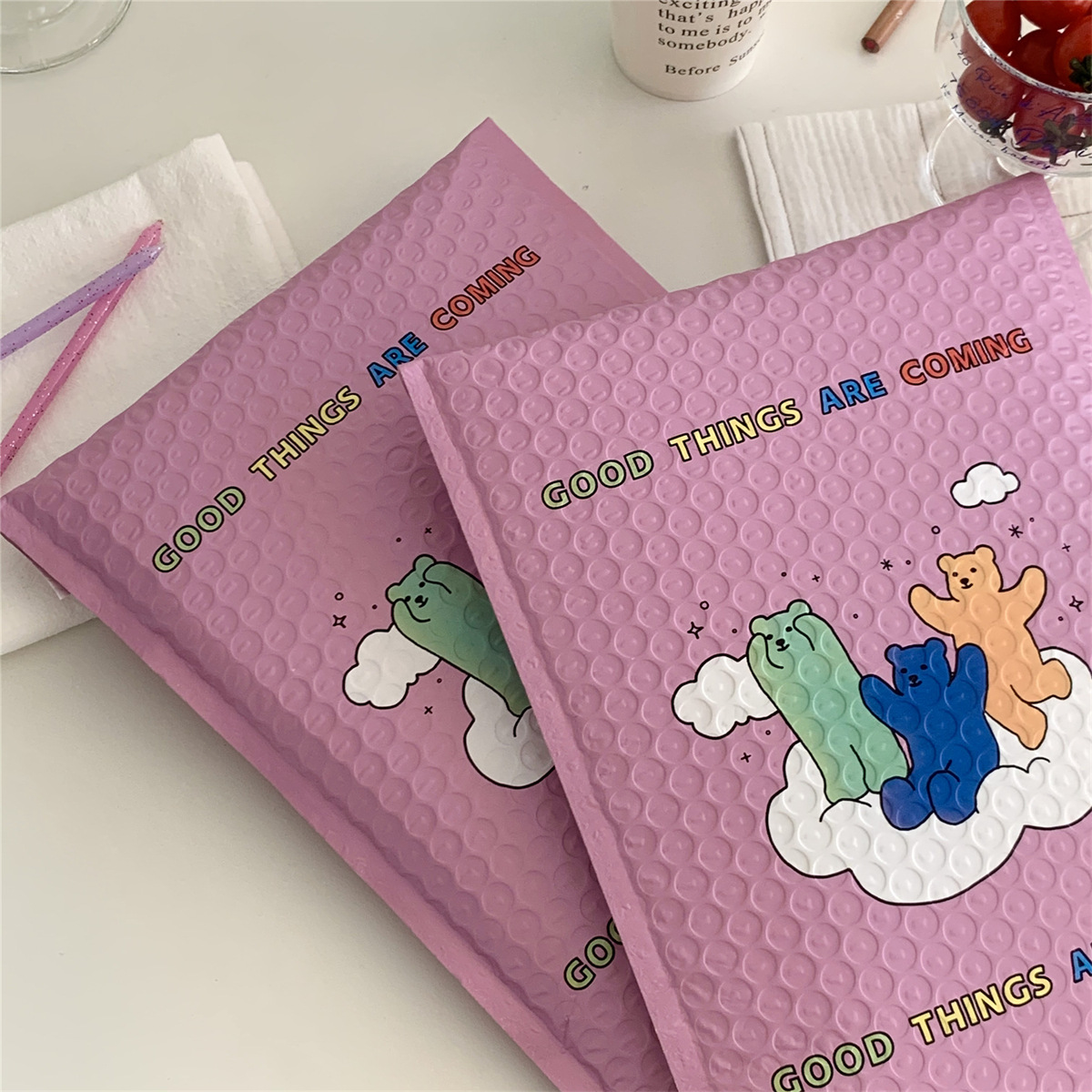 hot sale custom flyer express self adhesive packaging mail bag bubble mailer mailing bags