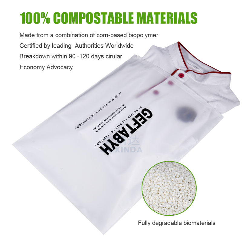 Frosted plastic zipper bag for clothing with logo