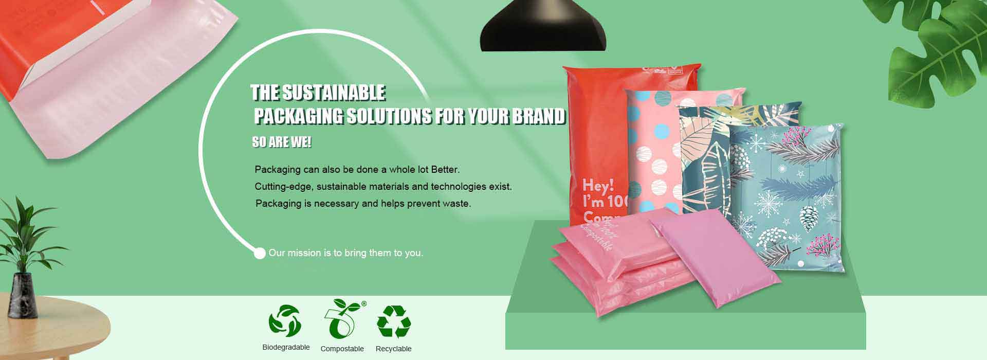 poly mailer pink mailing bag biodegradable compostable postage bag free shipping
