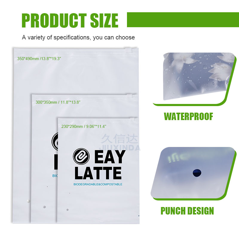 custom printing clothes packaging small black biodegradable pvc tshirt frosted zipper bag