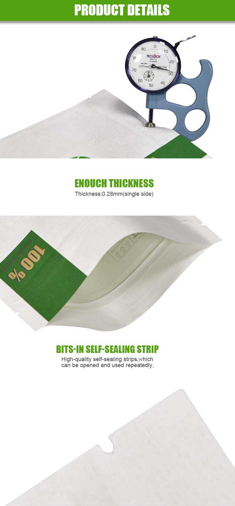 Biodegradable Packaging And Printing Custom Logo Kraft Paper Bag